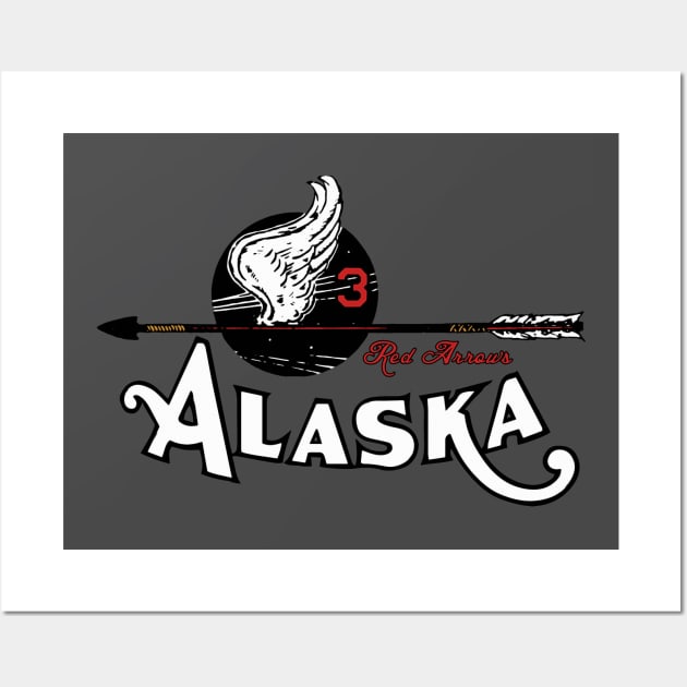 Vintage Alaska Baseball Team Wall Art by Kujo Vintage